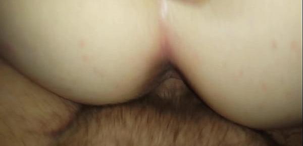  Hard orgasm from doggy with ass spread